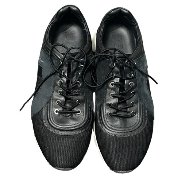 Salvatore Ferragamo Black and Gray Sneakers